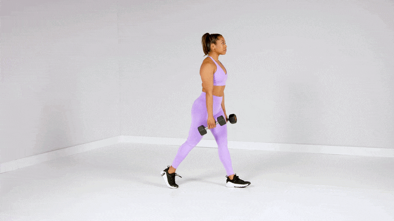 Person doing a split squat