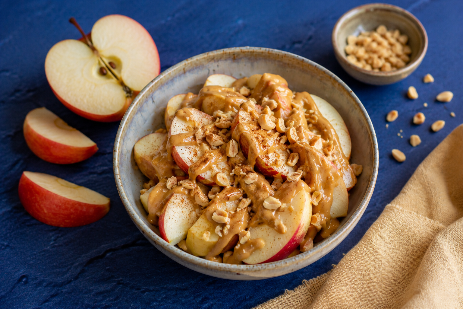 Apple with peanut butter
