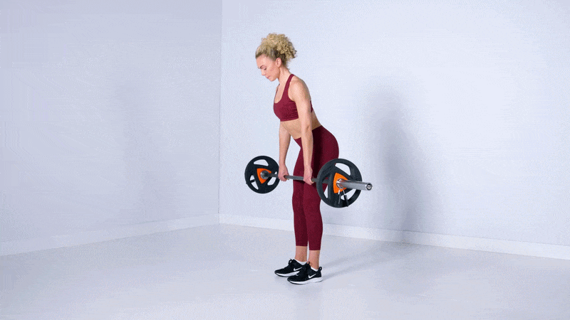 Person doing a romanian deadlift